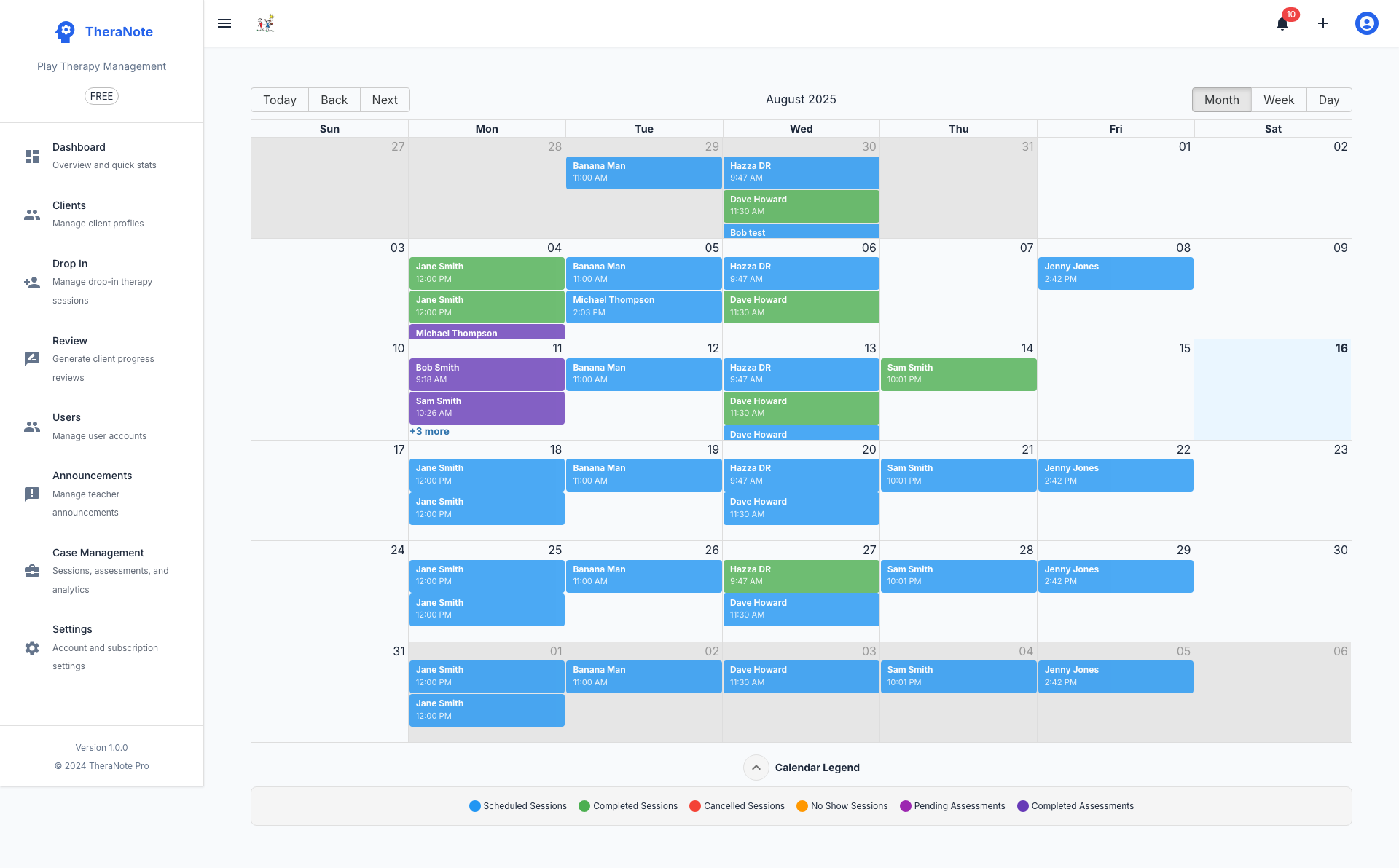 Calendar and Scheduling Interface