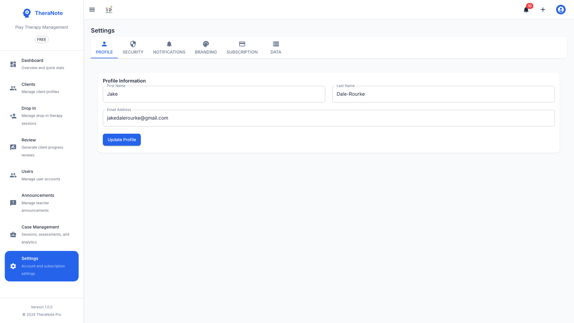 HIPAA Compliance interface screenshot